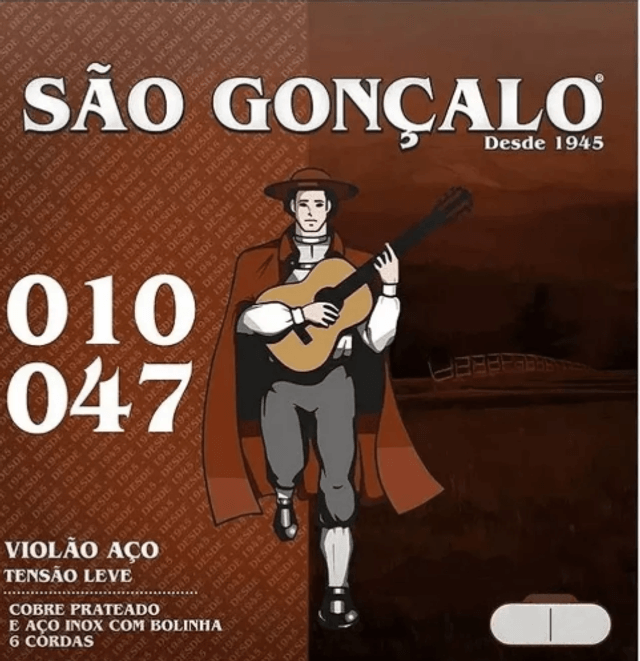 A -  Jogo De Cordas Encordoamento P/ Violão Aço C/ Bolinha 010
