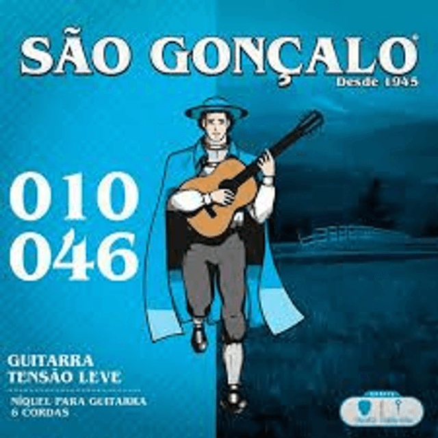 A - Corda Para Guitarra 010 Níquel Tensão Leve São Gonçalo