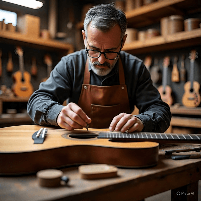 Regulagem de violão de 12 cordas 